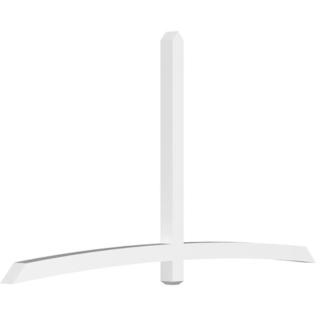 Ekena Millwork Bellingham Architectural Grade PVC Gable Bracket, 108"W x 58 1/2"H x 4"D x 4"F, 13/12 Pitch GBP108X59X0404BEL00
